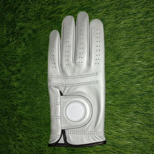 Gants de golf sportifs en cuir véritable personnalisés pour hommes et femmes, respirants, doux, durables, antidérapants, avec fermeture auto-agrippante, toutes saisons, fabrication OEM - Product Image 1