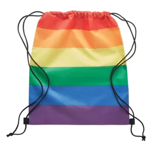 <b>Rainbow</b> BOW RPET Sustainable Merchandising Backpack Promotional Rain-Resistant and Eco-Friendly Promotional <b>Bag</b> - Product Image 2