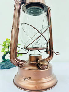 Lanterne à bougie en métal haute lanterne suspendue de style vintage pour les fêtes de mariage intérieur extérieur (cuivre) - Product Image 5