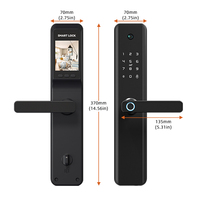 Serrure de porte intelligente avec caméra, sécurité Tuya, mot de passe numérique intelligent, biométrique, empreinte digitale, carte RFID, Wifi