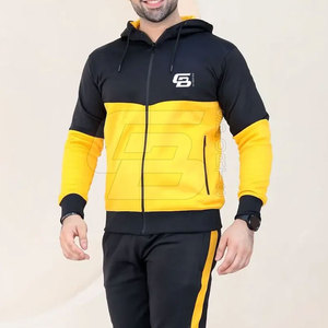 Conjunto de chándal para correr de algodón 100% de talla grande para hombre, ropa deportiva de invierno informal transpirable con logotipo personalizado a la venta - Product Image 4