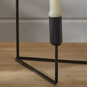 Nouvel arrivage Bougeoir noir de luxe léger exclusif Candelabra Bougeoirs élégants en métal Pièce maîtresse disponible - Product Image 2