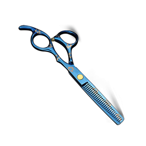 Tijeras profesionales para adelgazar el cabello, tijeras de adelgazamiento para corte de cabello de Color titanio azul de 6,5 pulgadas para belleza - Product Image 3