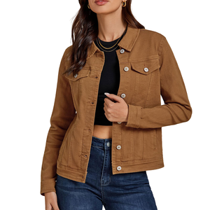 Chaqueta Vaquera de Mezclilla para Mujer, Nueva Moda, 100% Algodón, Transpirable, en Oferta, al Mejor Precio, Chaqueta Vaquera Personalizada para Mujer - Product Image 5