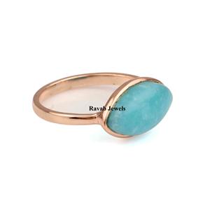 2025 naturel Smithsonite Quartz Marquise 8x16mm éternité Vermeil bague en pierres précieuses femmes Sterling 925 fabrication de bijoux en argent - Product Image 6