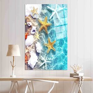 ความสงบสุขแห่งมหาสมุทร: งานศิลปะบนผืนผ้าใบพิมพ์ลายวิวทะเลเขตร้อน, งานศิลปะบนกระจกนิรภัย - Product Image 1