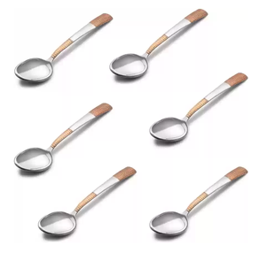 Cuchara de postre de acero de alta calidad para manualidades, juego de cubiertos, cuchara de té para postre, cuchara de plata para cubiertos - Product Image 1