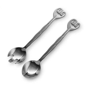 Service à salade en acier inoxydable poli miroir avec un design élégant et une grande durabilité pour les événements familiaux ou formels - Product Image 5