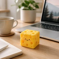 Jouet Squishy en forme de cube de fromage jaune, doux, à remontée lente, anti-stress, jouet sensoriel