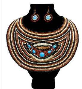 New Arrival Stylish Glass Beaded Necklace for Girls Unique Fashion Necklace Jewellery with Link Chain for Weddings and Parties - Product Image 2