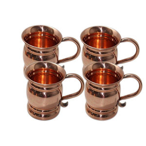 Handcrafted Pure Copper <b>Mug</b> <b>Gift</b> Set With Matching Coaster And Straw Hammered Finish Barware <b>For</b> Cocktails And Beer Cheap Price - Product Image 5
