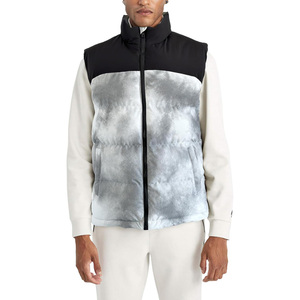 Gilet d'hiver unisexe épais et uni avec fermeture éclair, logo personnalisé, doublure en lin réversible, sans manches, long, avec capuche - Product Image 3