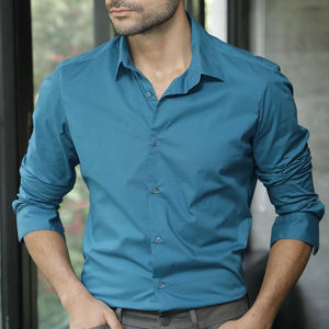 Camisa Formal de Manga Larga para Hombre, Camisa de Vestir Formal Transpirable de Negocios, Ajustada, con Botones - Product Image 6