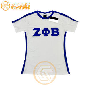 Camiseta de Algodón Personalizada al por Mayor de Zeta Phi Beta, Ropa de Sororidad de Alta Calidad para Mujeres, Diseño Estampado y Bordado para Fraternidades, para Todas las Temporadas - Product Image 6