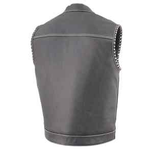 Personalizado de alta calidad nueva moda Chaleco de cuero transpirable chaqueta de bombardero elegante para el invierno OEM servicio bajo precio ropa al aire libre - Product Image 3