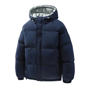 Respirant brillant personnalisé unisexe épais à capuche toile 100% Nylon imperméable bulle bouffante veste d'hiver - Product Image 4