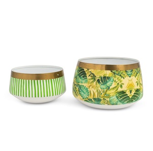 Decorative Metal Planter with Green <b>Sticker</b> Accent for Luxury Homes Hotels & Garden Events - Product Image 6