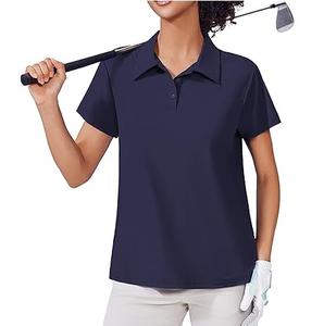 Vêtements de plein air respirants pour femmes, couleur bleu marine, polo de golf, t-shirts polo, streetwear d'été, 100% coton, manches courtes, polo - Product Image 1