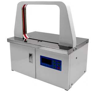 آلة ربط أوتوماتيكية كهربائية للطاولة 220 فولت مع ضمان لمدة سنة، آلة تغليف بلاستيكية للأغذية والسلع سهلة الاستخدام - Product Image 2