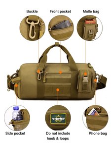 Venta al por mayor de lujo de gran capacidad con cremallera hecha a mano de lona y bolso de hombro de PU estilo Vintage para deportes Camping viajes - Product Image 5