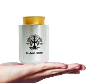 Silver New Design Metal Mini Urn for Human <b>Ashes</b> Memorial Cremation <b>Keepsake</b> Urn for Urns Made of Aluminum Custom Size - Product Image 5