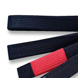 Cinturón BJJ Gi negro personalizado de la mejor calidad con logotipo bordado y nombre 100% algodón cinturones de uniforme de artes marciales Unisex en la mejor venta - Product Image 3