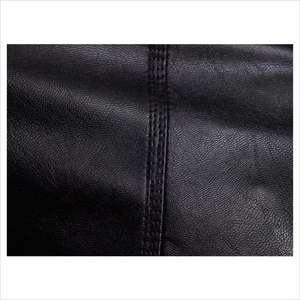 Veste en cuir d'hiver décontractée pour homme, en cuir véritable, avec logo personnalisé sur le devant, col rond, toutes tailles disponibles - Product Image 6