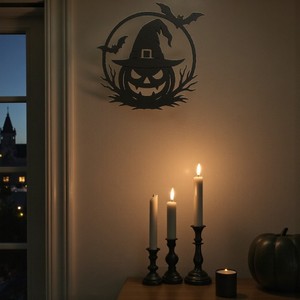 Citrouille en bois, décoration d'automne charmante avec un design de corbeau mignon, accent en bois durable pour les portes, les murs et le style de la maison saisonnier - Product Image 4