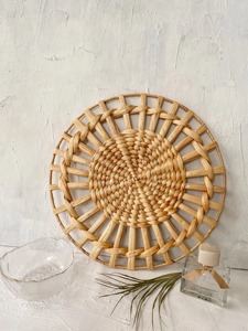 Manteles individuales circulares intrincados tejidos Productos ecológicos Hecho en Vietnam Decoración de mesa Mantel individual tejido al por mayor - Product Image 3