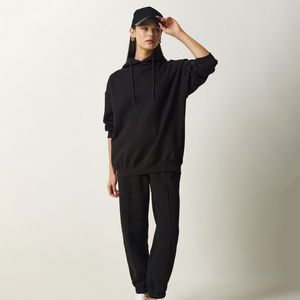 Pantalones de chándal y Sudadera con capucha Conjunto de mujer Chándal de dos piezas Ropa deportiva para mujer Chándal French Terry Hoodie & Jogger Set - Product Image 4