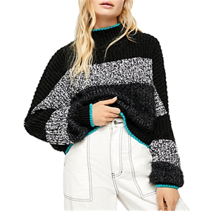 Maglione Unisex a Maniche Lunghe Free People Taglia XS Nero, T-Shirt per il Tempo Libero, Top Casual Free People - Product Image 1