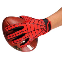 Gants de football américain imprimés araignée rouge Performance confortable Gants de sport de l'équipe jeunesse