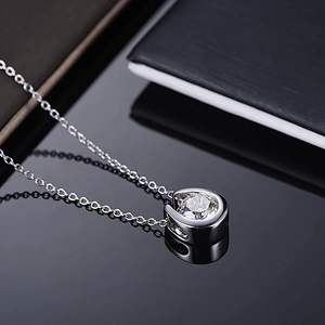 Set de lunette pendentif solitaire moissanite coupe ronde - Product Image 4