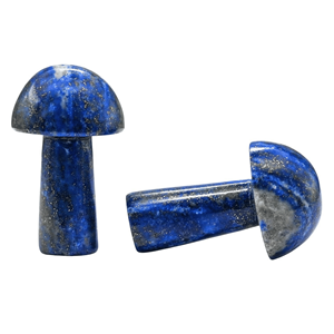 Lapis Lazuli Champignon Cristal Naturel Sculpture Pierre De Guérison Mini Figurine De Pierres Précieuses pour Reiki Energy Home Decor et Cadeaux - Product Image 3