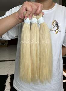 Raw Vietnamien En Vrac Os Droit-Cendré Blonde Droite En Vrac Extensions de Cheveux Humains Cuticules Alignés Cheveux Bruts Prix de Gros - Product Image 3