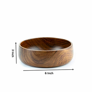 Handmade Wood Serving Bowl and Melamine Fruit Bowl Set Elegant Home Decor and Dining <b>Dinnerware</b> for Everyday Use - Product Image 1