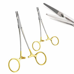 Portaagujas TC Micro Vascular de 12,5 cm Portaagujas Vascular de acero inoxidable Carburo de tungsteno Instrumentos quirúrgicos TC altos - Product Image 1