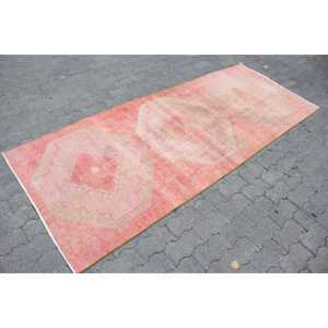 3.3x8.1 ft Rug, Turkish Vintage Rug, <b>Red</b> Southwestern <b>Wool</b> Rug - Product Image 2