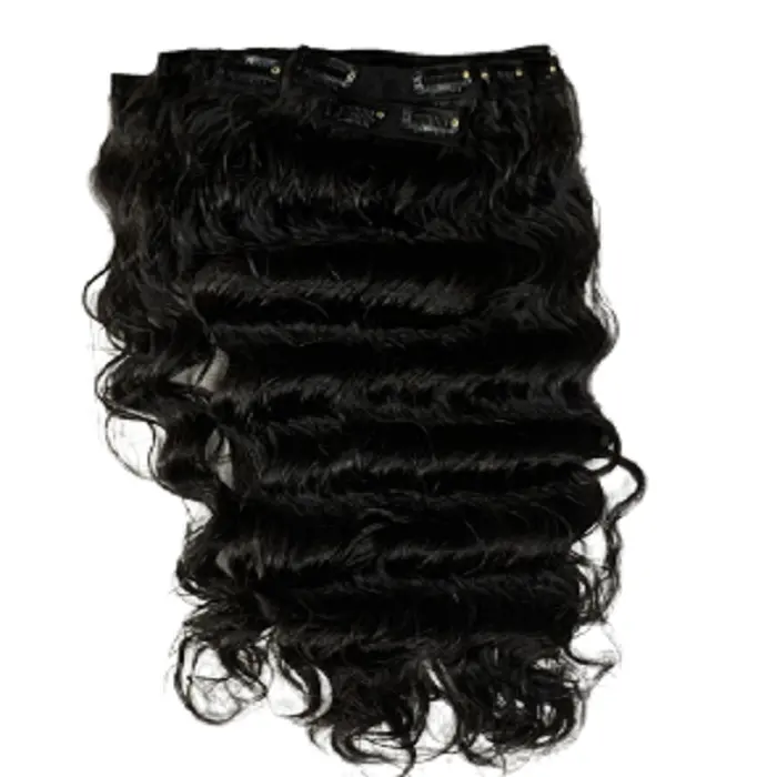 Ventes de choc clip de vague naturelle dans les extensions de cheveux 100 cheveux humains extension de plumes à effet invisible et grand confort