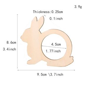 High Quality <b>Cartoon</b> Animal Napkin <b>Ring</b> Wood Shaped Rabbit for Weddings Parties Perfect Table Decoration to Impress Your Guests - Product Image 6