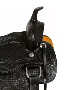 อานม้าหนังแท้แบบตะวันตกคุณภาพพรีเมี่ยมสำหรับแข่งกระบอกและขี่ม้า - Product Image 4