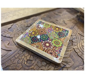 Ensemble de service élégant plateau en bois de noyer et paulownia de taille personnalisée plateau à thé rectangulaire vintage avec manche en bois massif pour un usage domestique - Product Image 3