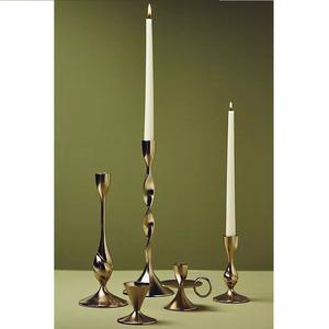 Bougeoir en métal finition antique bougeoir pour éclairage et décoration de la maison ensemble bougeoir décoratif élégant - Product Image 1