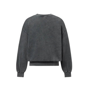 100% coton homme femmes à manches longues col rond sweat décontracté coupe ample automne hiver sweat - Product Image 5