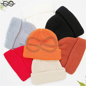 Custom Logo Beanie <b>Hat</b> Embroidery Warm Knitted <b>Winter</b> <b>Hat</b> <b>Men</b> & Women Unisex Autumn Beanie Cap Personalized Headwear - Product Image 3