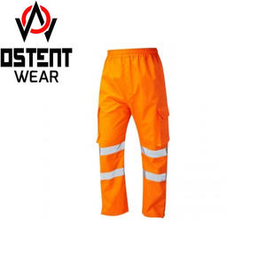 Pantalon de travail de sécurité haute visibilité de qualité supérieure avec bande réfléchissante et fermeture à glissière pour les jambes Pantalon de travail industriel durable et confortable - Product Image 1