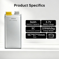 Аккумулятор для дрона 3.7V 36000mAh 319Wh/kg, высокая емкость, длительное время работы, высокотоковый разряд 3C