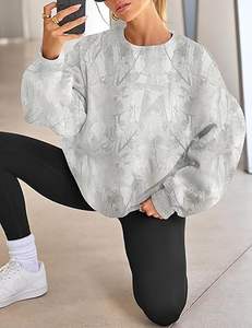 Custom Embroidered Streetwear Soft 100% Cotton <b>Crewneck</b> Pullover <b>Sweater</b> Jumper Fleece Oversized Women Mockneck Sweatshirt - Product Image 1