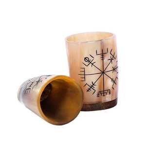 Cuerno real Viking Bar Shots Copa de vino Copa de cuerno de buey Agua Cerveza Té Café Cuerno real Gafas Koi faizacraft - Product Image 2
