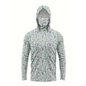 Personalizado bajo MOQ sublimación Impresión de secado rápido poliéster rendimiento pesca Sudadera con capucha UPF 50 camisa de pesca con capucha - Product Image 1